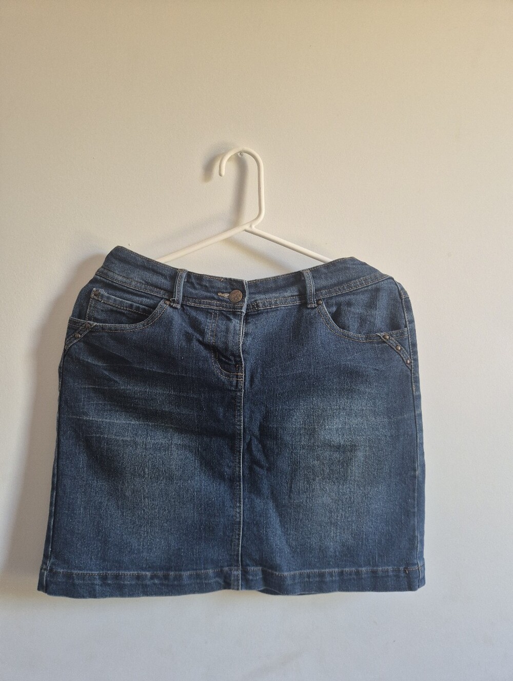 Denim Mini Skirt in Dark Blue - Classic Women's Skirt